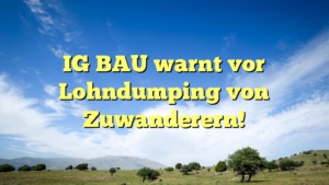 IG BAU warnt vor Lohndumping von Zuwanderern!