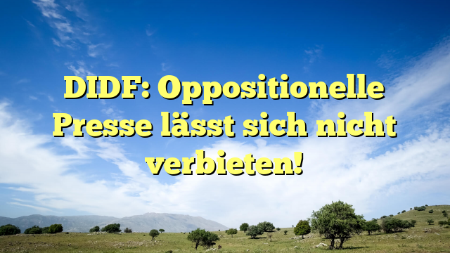 DIDF: Oppositionelle Presse lässt sich nicht verbieten!